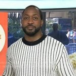 Jaleel White’s white stripe knit tee on Today