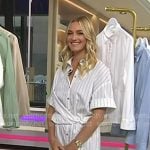 Jasmine Snow’s white striped shirtdress on Today