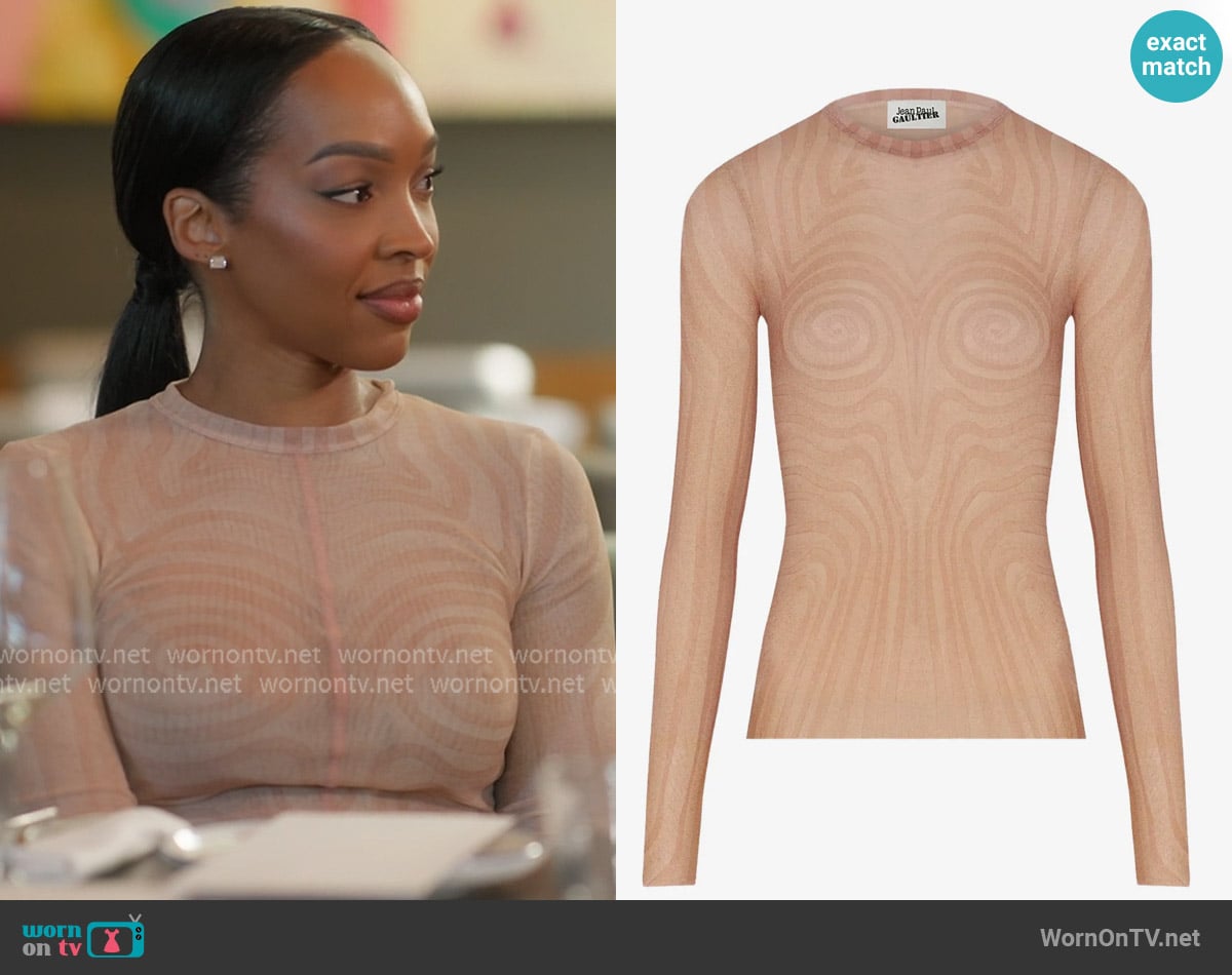Malika's Jean Paul Gaultier top