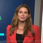Jen Maxfield’s red blazer on NBC News Daily Jen Maxfield’s red blazer on NBC News Daily