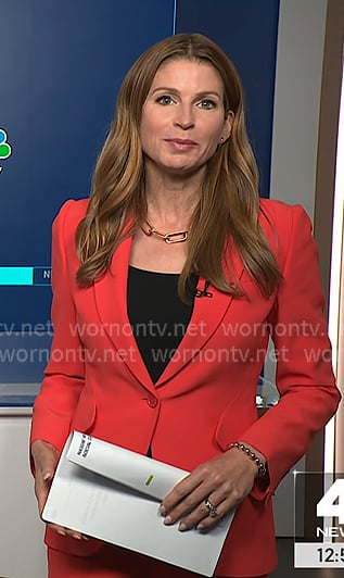 Jen Maxfield’s red blazer on NBC News Daily