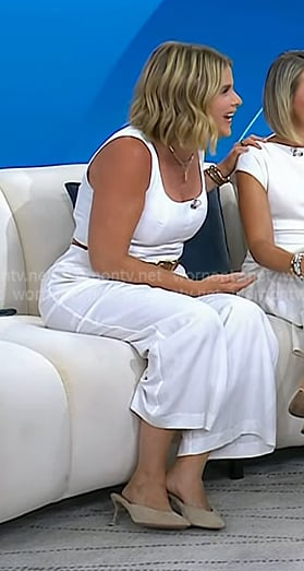 Jenna’s beige suede mules on Today Jenna’s beige suede mules on Today
