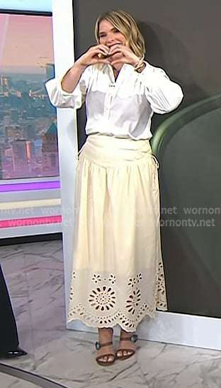 Jenna's brown leather heel sandals on Today