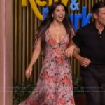 Jenna’s floral print ruffle dress on Live with Kelly and Mark Jenna’s floral print ruffle dress on Live with Kelly and Mark