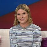 Jenna’s grey striped ribbed sweater on Today