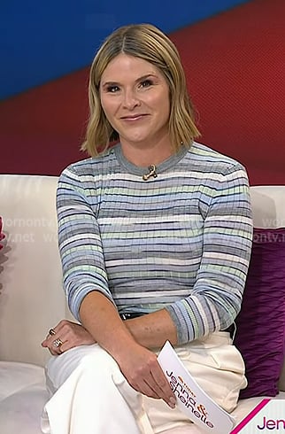 Jenna’s grey striped ribbed sweater on Today Jenna’s grey striped ribbed sweater on Today