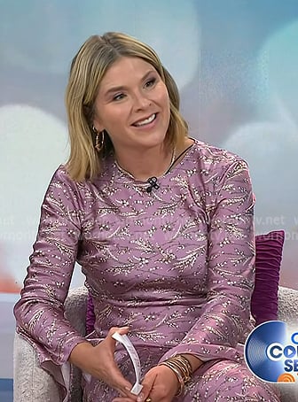Jenna’s pink floral silk dress on Today Jenna’s pink floral silk dress on Today