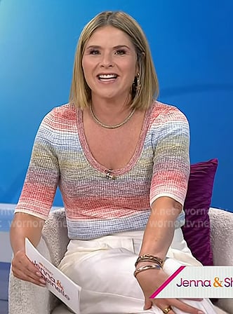 Jenna’s stripe scoop neck top on Today Jenna’s stripe scoop neck top on Today