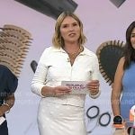 Jenna’s whtie dot cardigan and knit skirt on Today