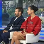 Jennifer Connelly’s red button detail crop jacket on Today Jennifer Connelly’s red button detail crop jacket on Today