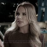 Jennifer’s brown wavy ribbed top on The Real Housewives of Orange County Jennifer’s brown wavy ribbed top on The Real Housewives of Orange County