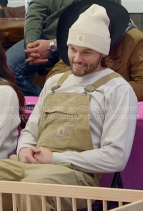 Jesse's beige overalls on The McBee Dynasty Real American Cowboys