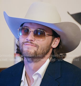 Jesse's brown sunglasses on The McBee Dynasty Real American Cowboys