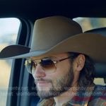 Jesse’s brown sunglasses on The McBee Dynasty Real American Cowboys