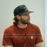Jesse’s red logo patch pocket tee on The McBee Dynasty Real American Cowboys