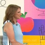 Jill Schlesinger’s blue side-stripe dress on CBS Mornings Jill Schlesinger’s blue side-stripe dress on CBS Mornings