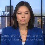 Jo Ling Kent’s blue blazer on CBS Mornings Jo Ling Kent’s blue blazer on CBS Mornings