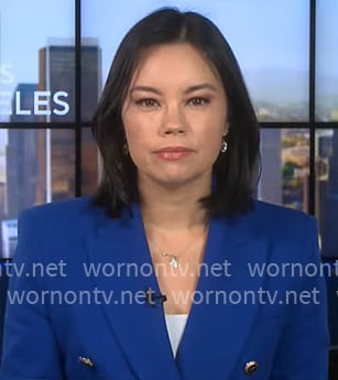 Jo Ling Kent's blue blazer on CBS Mornings