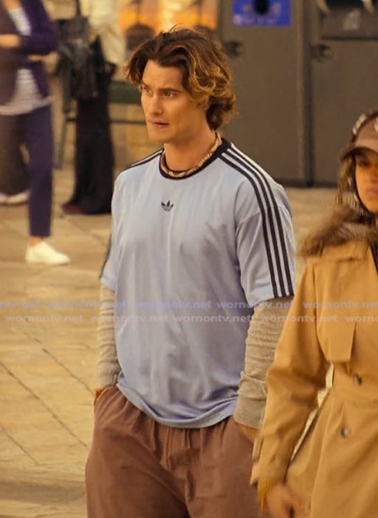 John B's blue Adidas t-shirt on Outer Banks