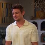Johnny’s ivory knit polo on Days of our Lives