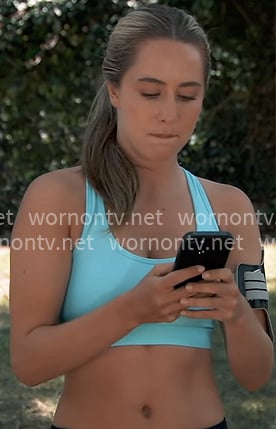 Josslyn's blue sports bra on General Hospital