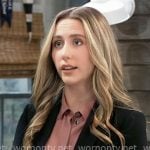 Josslyn’s pink button down blouse on General Hospital Josslyn’s pink button down blouse on General Hospital
