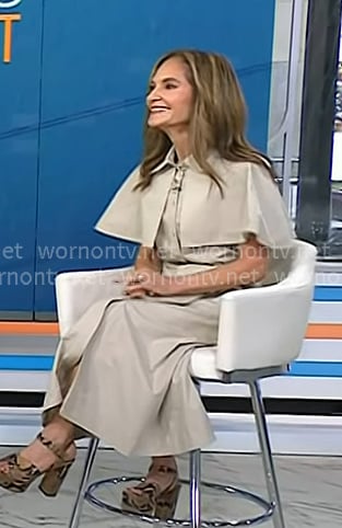 Joy’s beige cape shirtdress on Today Joy’s beige cape shirtdress on Today