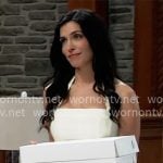 Justine’s light yellow midi dress on General Hospital Justine’s light yellow midi dress on General Hospital