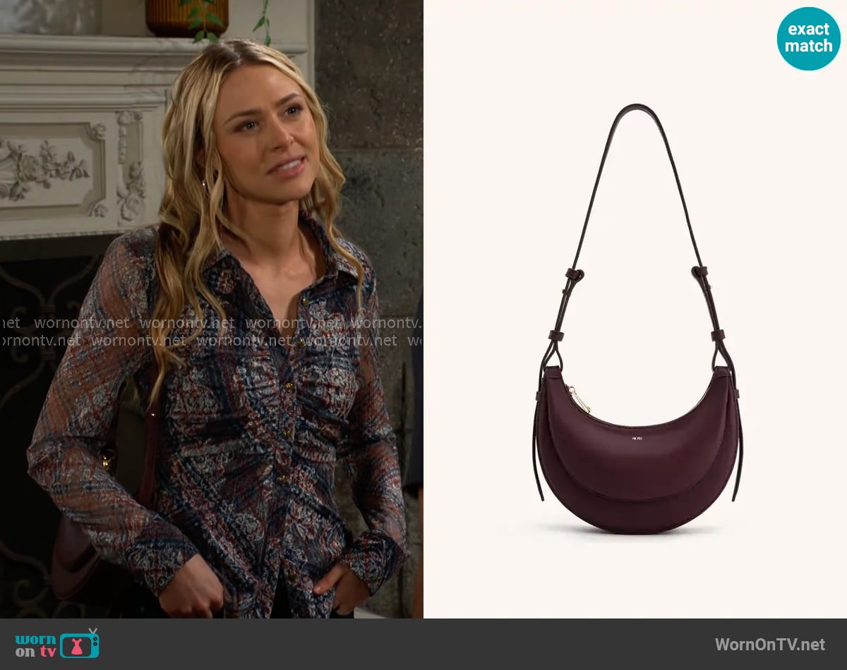 JW Pei Sharon Bag in Claret worn by Claire Grace (Hayley Erin) on The Young and the Restless JW Pei Sharon Bag in Claret worn by Claire Grace (Hayley Erin) on The Young and the Restless