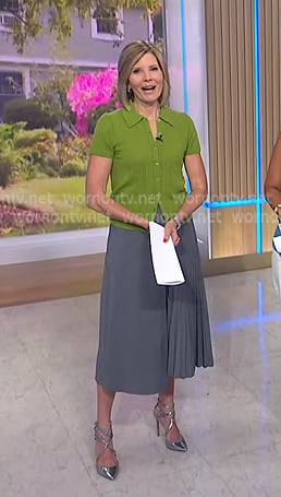 Kate's silver metallic heel pumps on NBC News Daily