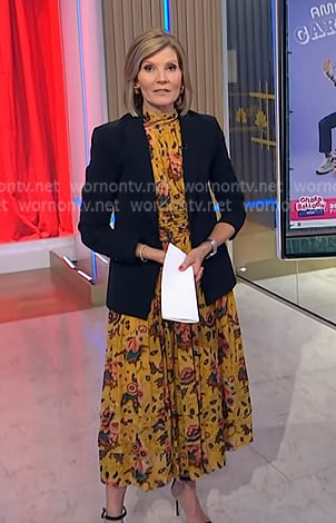 Kate's yellow floral dress and black blazer on NBC News Daily