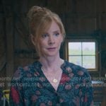 Katherine’s black floral print blouse on My Life with the Walter Boys