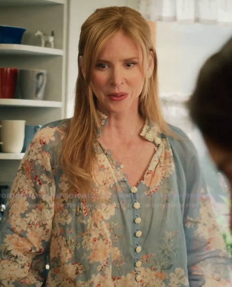Katherine’s blue floral blouse on My Life with the Walter Boys