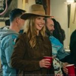 Katherine’s brown suede belted jacket on My Life with the Walter Boys Katherine’s brown suede belted jacket on My Life with the Walter Boys