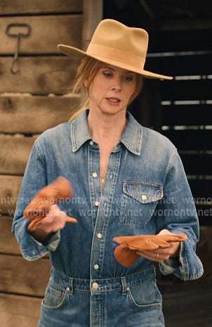 Katherine’s denim jumpsuit on My Life with the Walter Boys Katherine’s denim jumpsuit on My Life with the Walter Boys