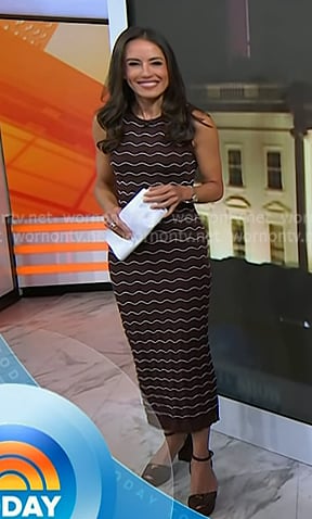 Kaylee’s brown scallop knit dress on Today Kaylee’s brown scallop knit dress on Today