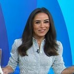 Kaylee’s green striped shirtdress on Today Kaylee’s green striped shirtdress on Today