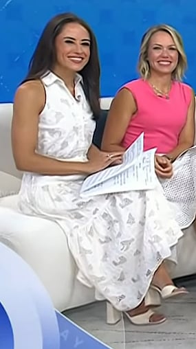 Kaylee’s ivory heel sandals on Today