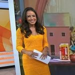 Kaylee’s orange pointelle knit dress on Today Kaylee’s orange pointelle knit dress on Today