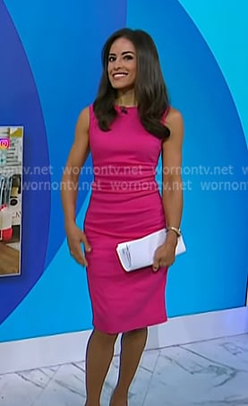 Kaylee’s pink sleeveless sheath dress on Today Kaylee’s pink sleeveless sheath dress on Today