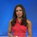 Kaylee’s red sleeveless shirtdress on Today Kaylee’s red sleeveless shirtdress on Today