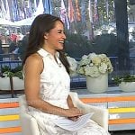 Kaylee’s white eyelet sleeveless shirtdress on Today