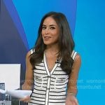 Kaylee’s white striped knit maxi dress on Today Kaylee’s white striped knit maxi dress on Today