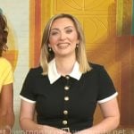 Kelly O'Grady's black and white shirtdress on CBS Mornings