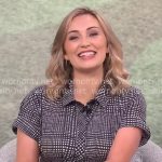 Kelly O’Grady’s checked shirtdress on CBS Mornings