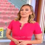 Kelly O’Grady’s pink split-neck dress on CBS Mornings Kelly O’Grady’s pink split-neck dress on CBS Mornings