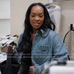 Khadijah’s oversized shirt on The Girls A Khloe Kardashian Project