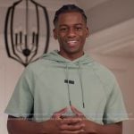 Khalil’s mint short sleeve hoodie on All American Khalil’s mint short sleeve hoodie on All American