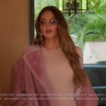 Khloe’s pink fur coat on The Girls A Khloe Kardashian Project Khloe’s pink fur coat on The Girls A Khloe Kardashian Project