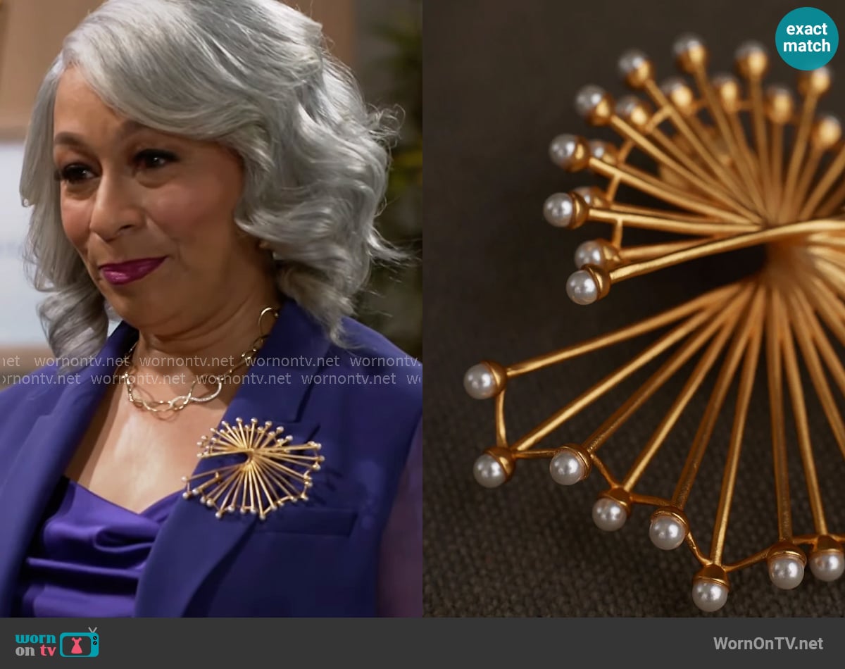 Khoi X-Large Weni Earring worn by Anita Dupree (Tamara Tunie) on Beyond the Gates